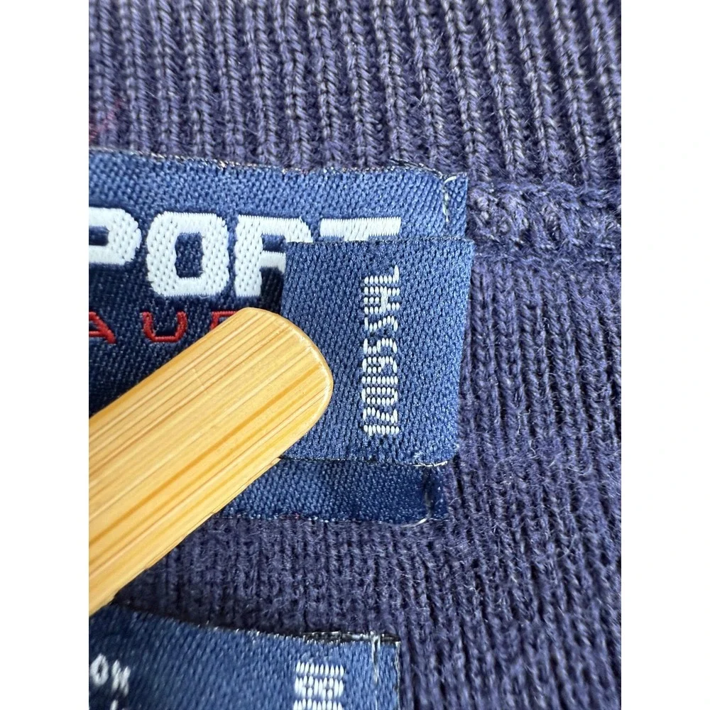Vintage Polo Sport Ralph Lauren Sweater Vest Mens 2XL Knit USA Flag 90s‎